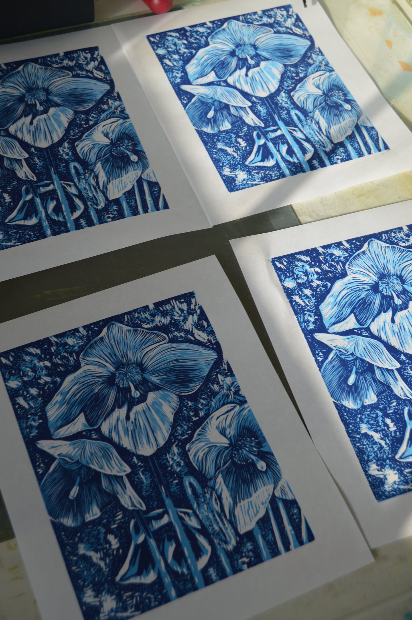 Poppies - Reduction Print