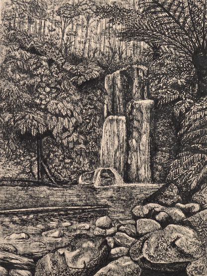 Otway Waterfall Drawing