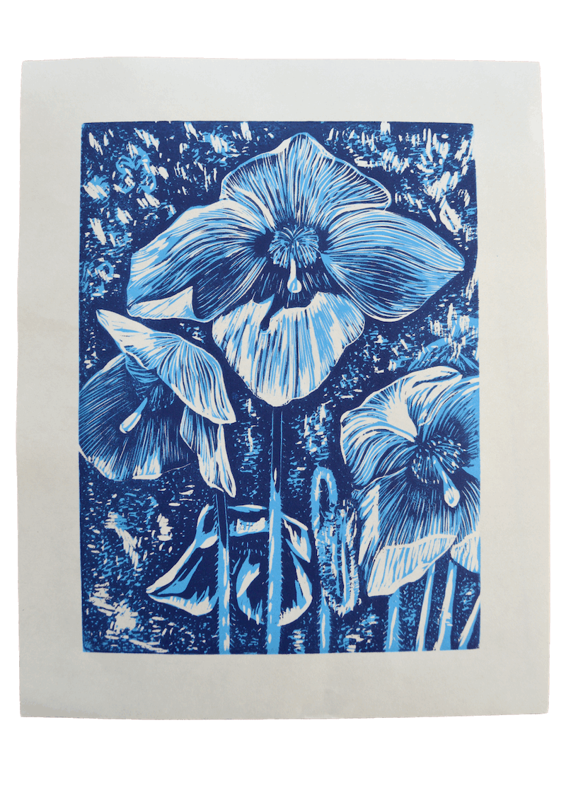 Poppies - Reduction Print