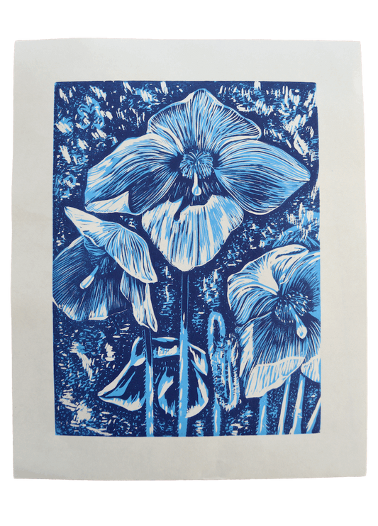 Poppies - Reduction Print